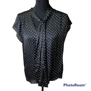 Covington Polka Dot Blouse Size Large